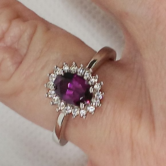 beautiful rhodolite garnet, size 6. new - Picture 2 of 9